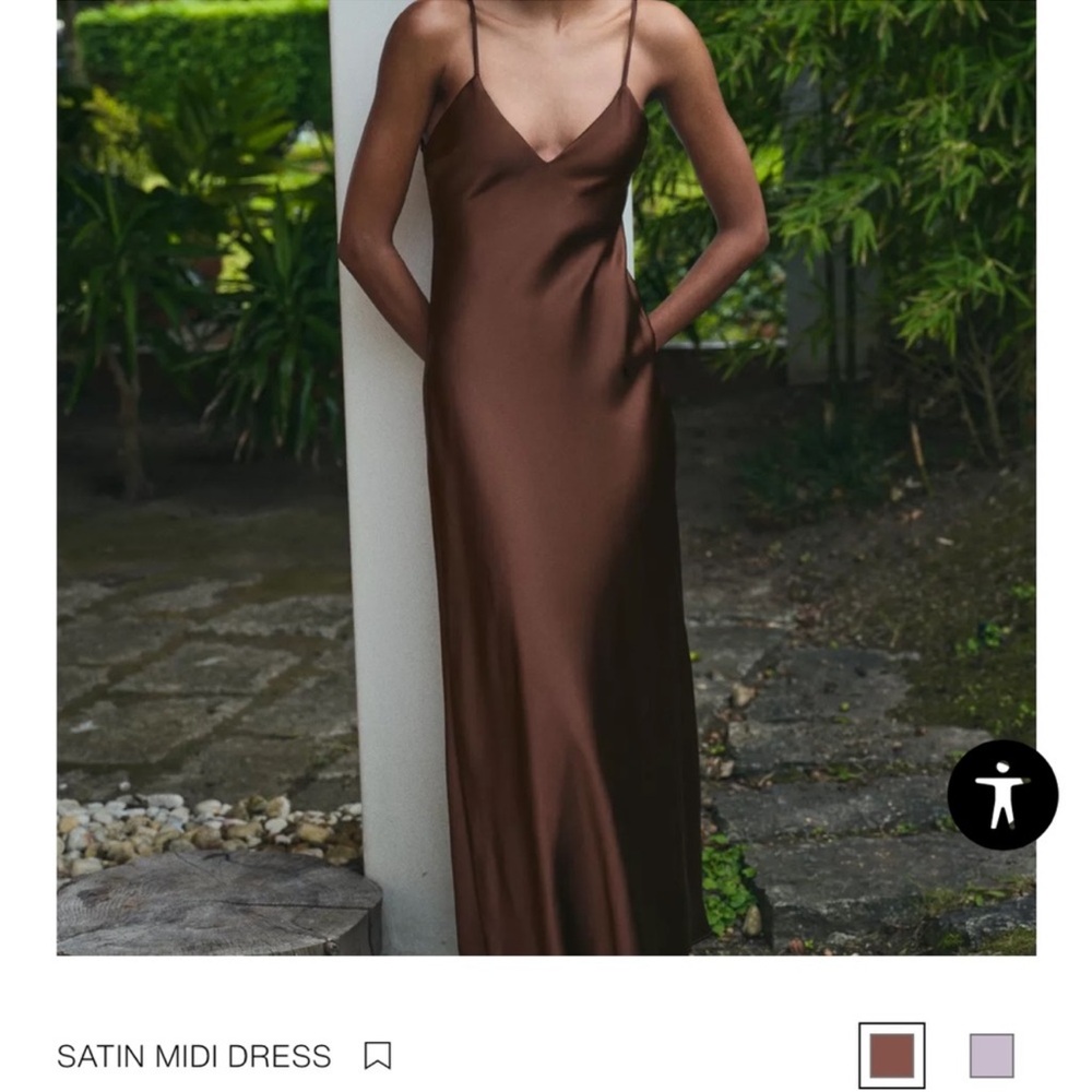 Zara Chocolate Brown Maxi Dress